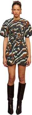 AMUR Tanner Puff Sleeve Mini Dress