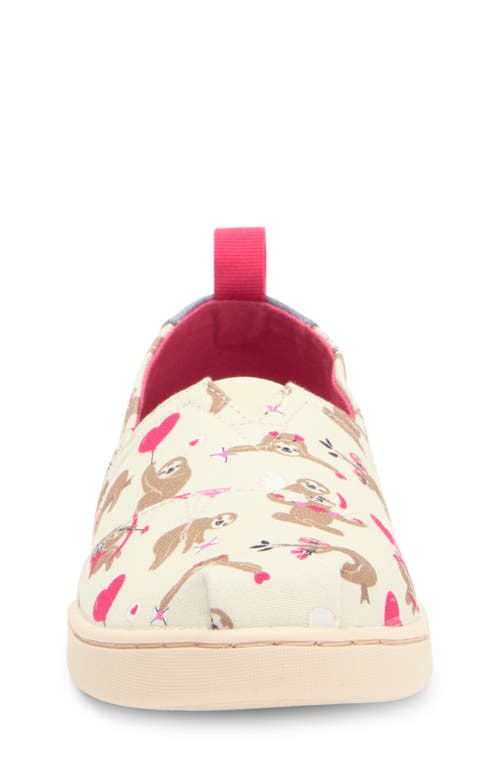 Toms Kids' Classic Alpargata Slip-on In Valentines Day Sloths
