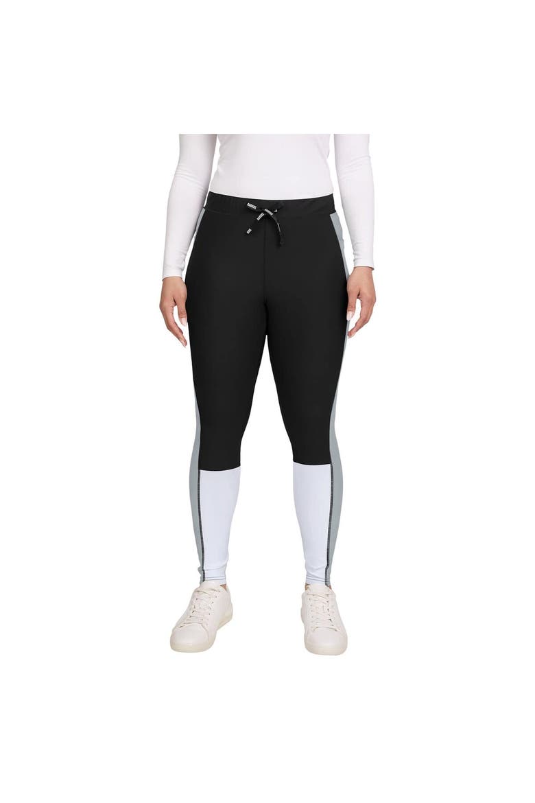Women's WEAR by Erin Andrews Black/Gray Las Vegas Raiders Color-Block Leggings, Alternate, color, Black