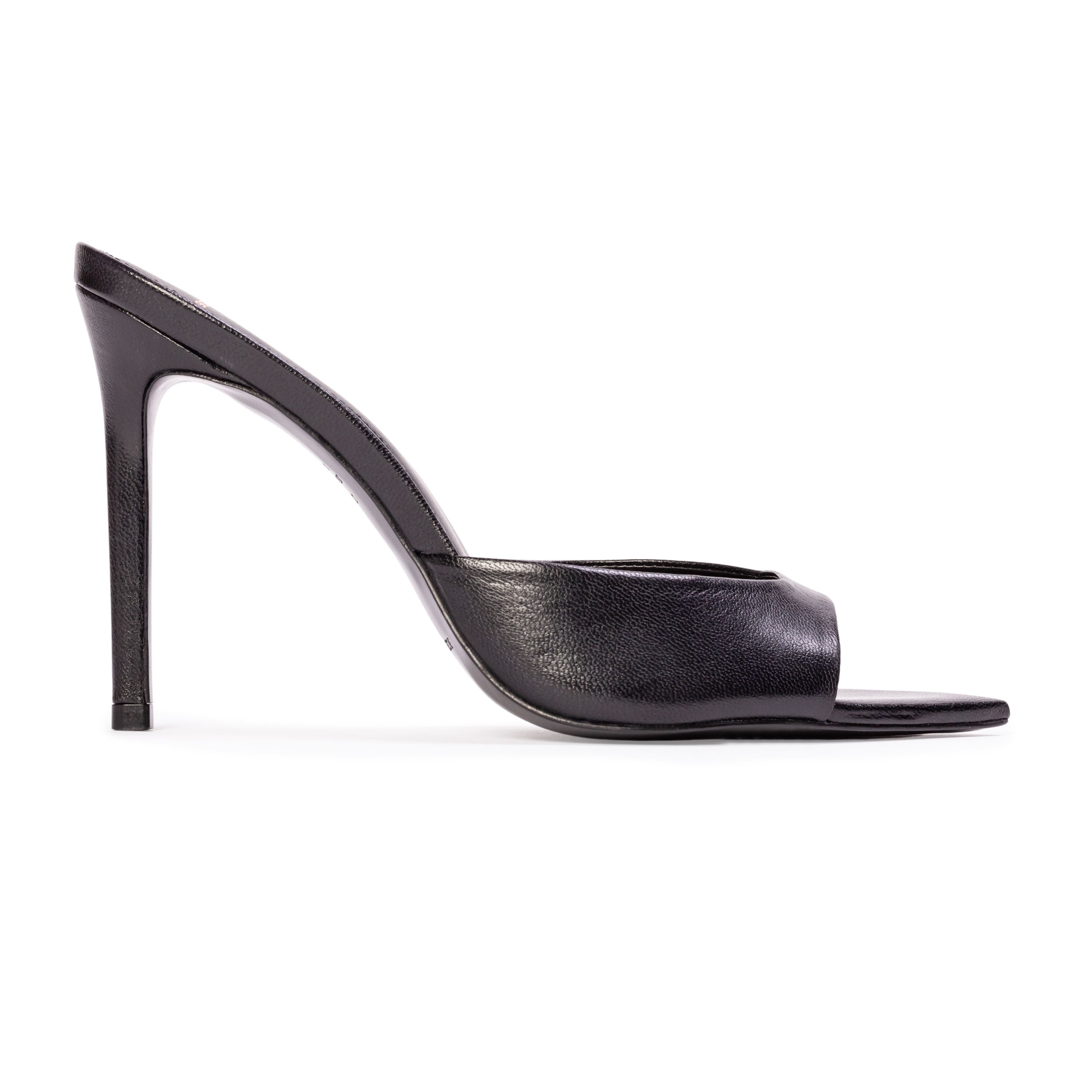 BLACK SUEDE STUDIO Brea Leather Mule, Main, color, Black Leather