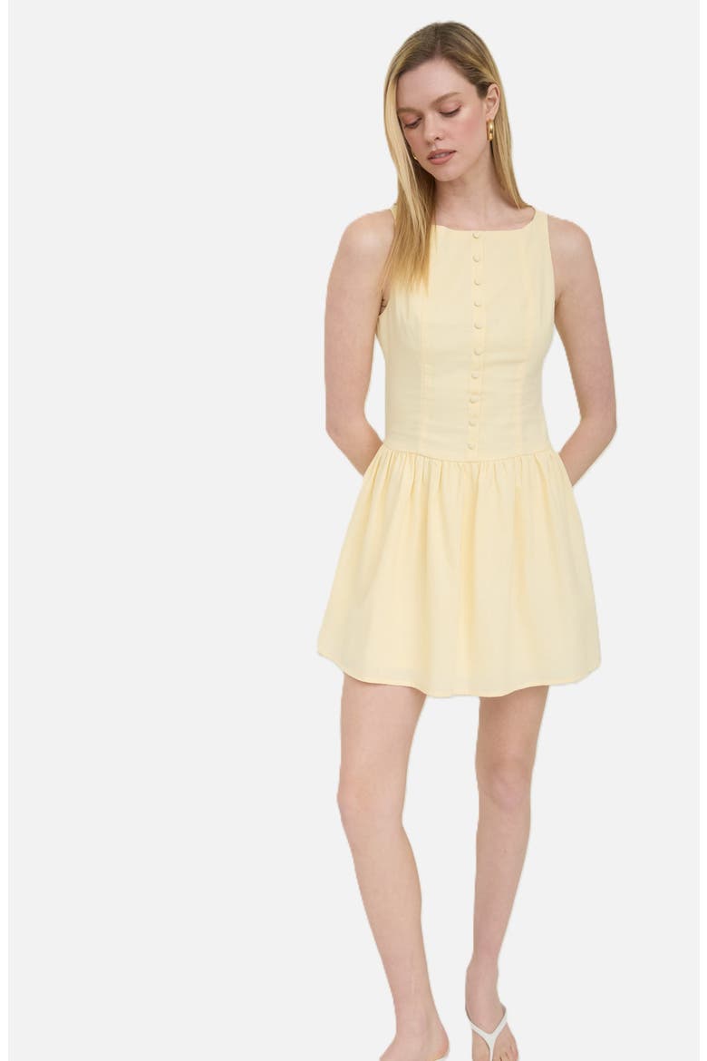 Drop Waist Minidress, Alternate, color, BUTTER YELLOW