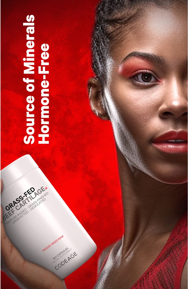 Codeage Grass-Fed Beef Cartilage + Liver Glandular Supplement, Alternate, color, White