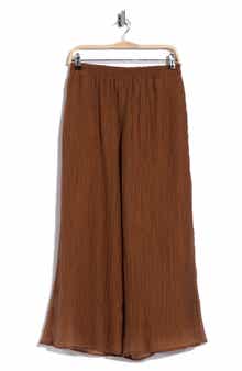 Plissé Pleats Pull-On Wide Leg Pants