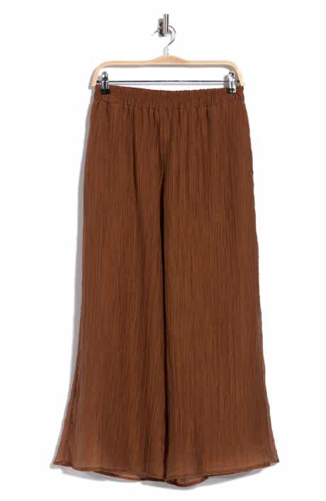 Plissé Pleats Pull-On Wide Leg Pants