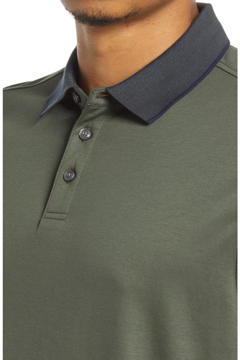 Short Sleeve Tipped Polo, Alternate, color, GREEN IVY