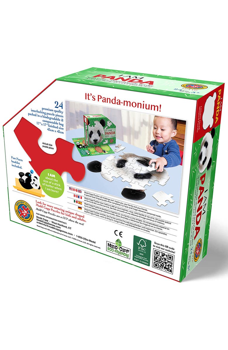 Madd Capp I Am Panda 24 Piece Animal Shaped Jigsaw Puzzle, Alternate, color, Multicolored