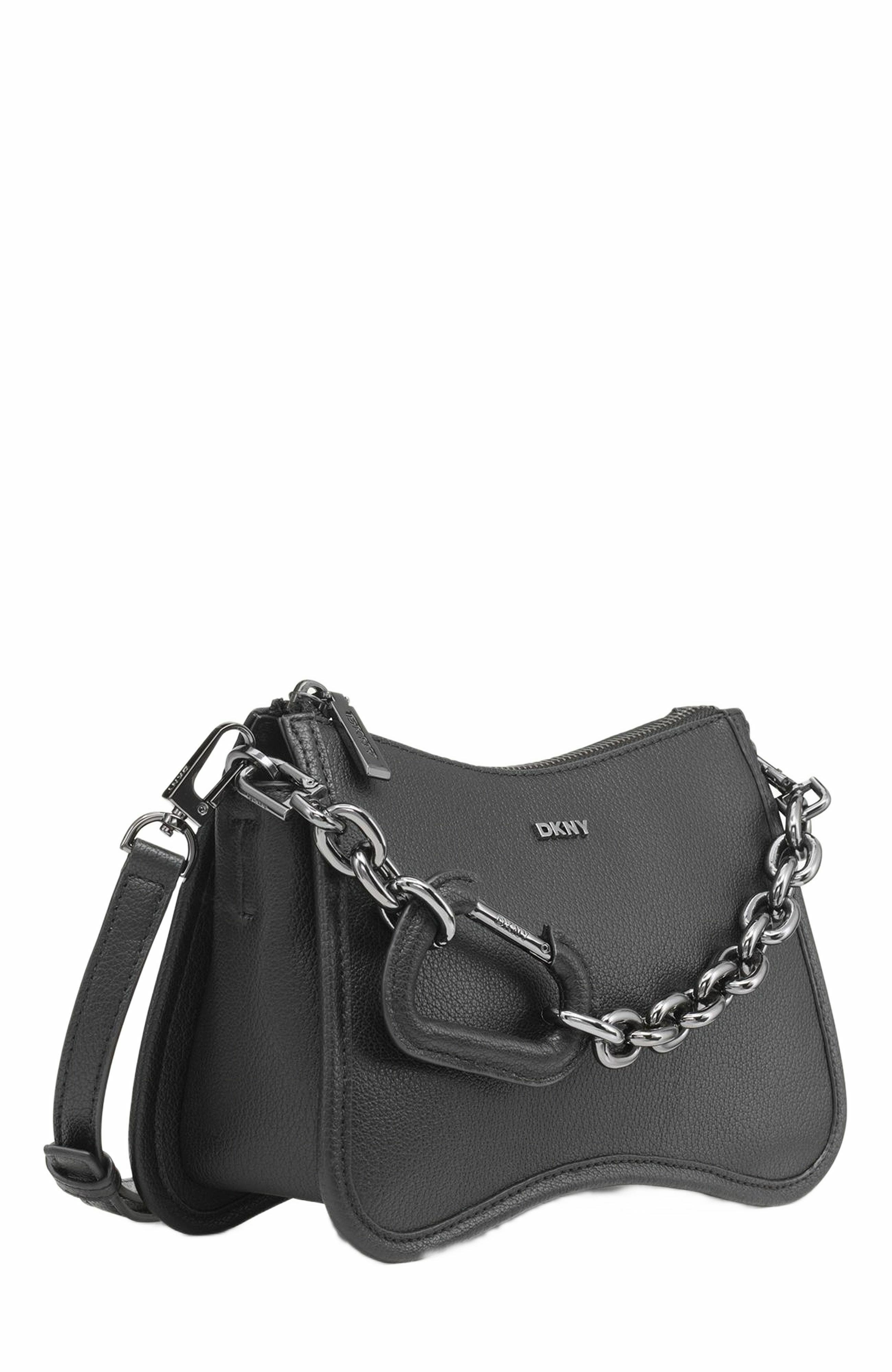 DKNY Adria Crossbody Bag, Alternate, color, Black/Gunmetal