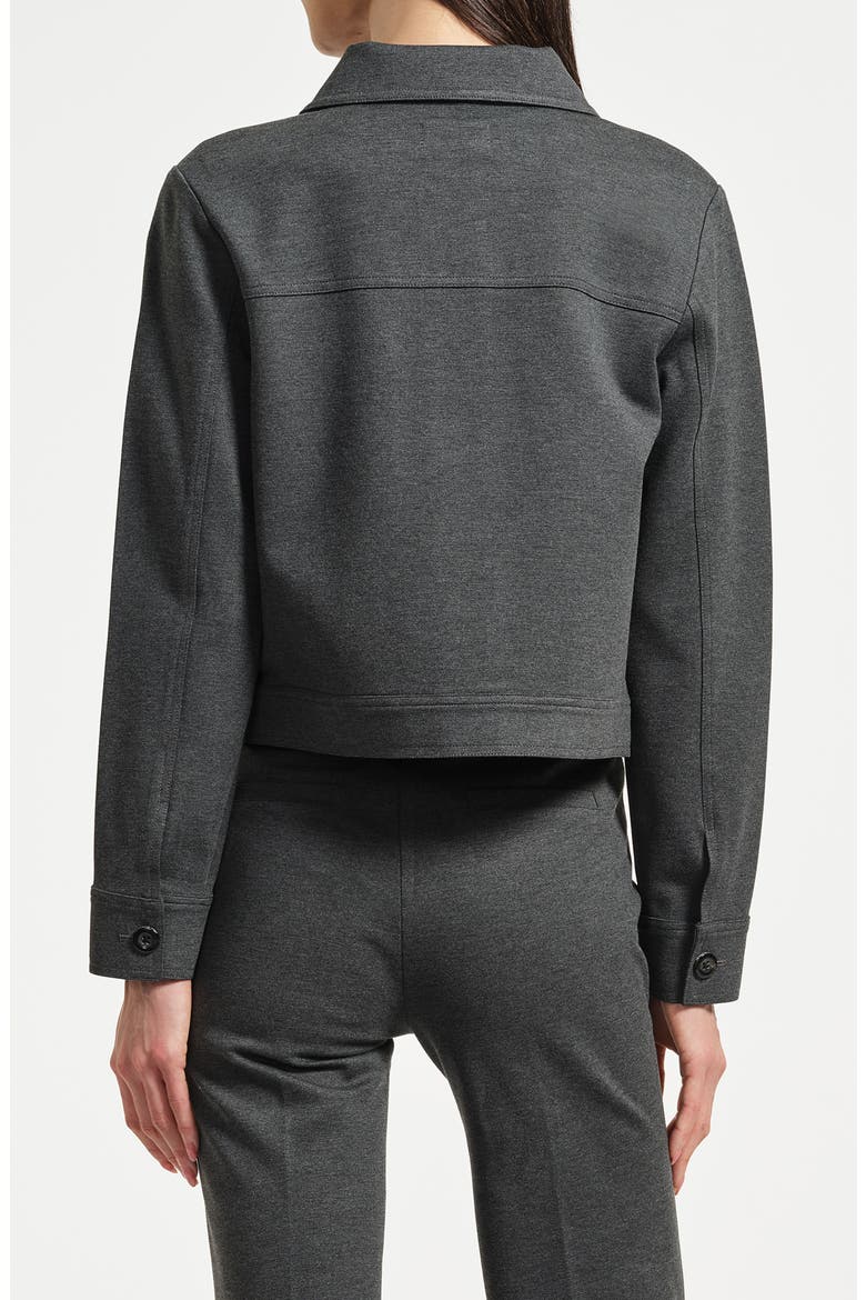 Crop Ponte Jacket, Alternate, color, CHARCOAL GREY