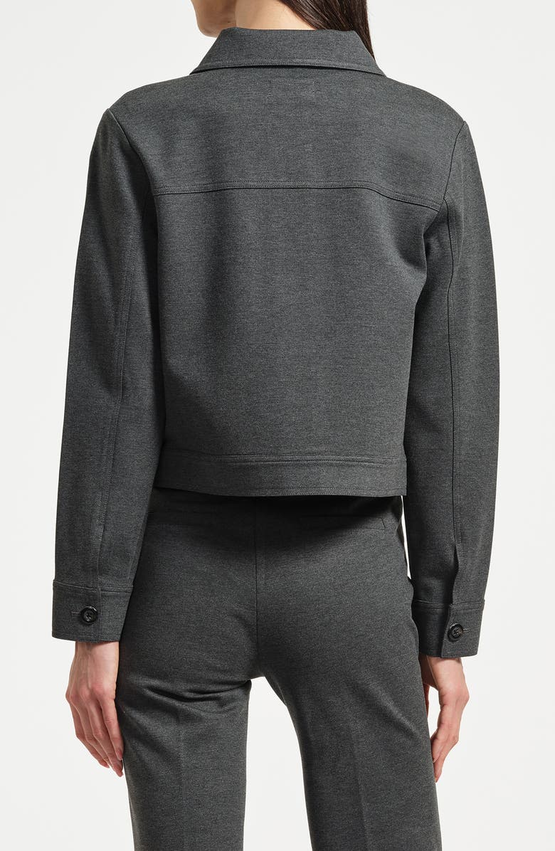 Isaac Mizrahi New York Crop Ponte Jacket, Alternate, color, Charcoal Grey