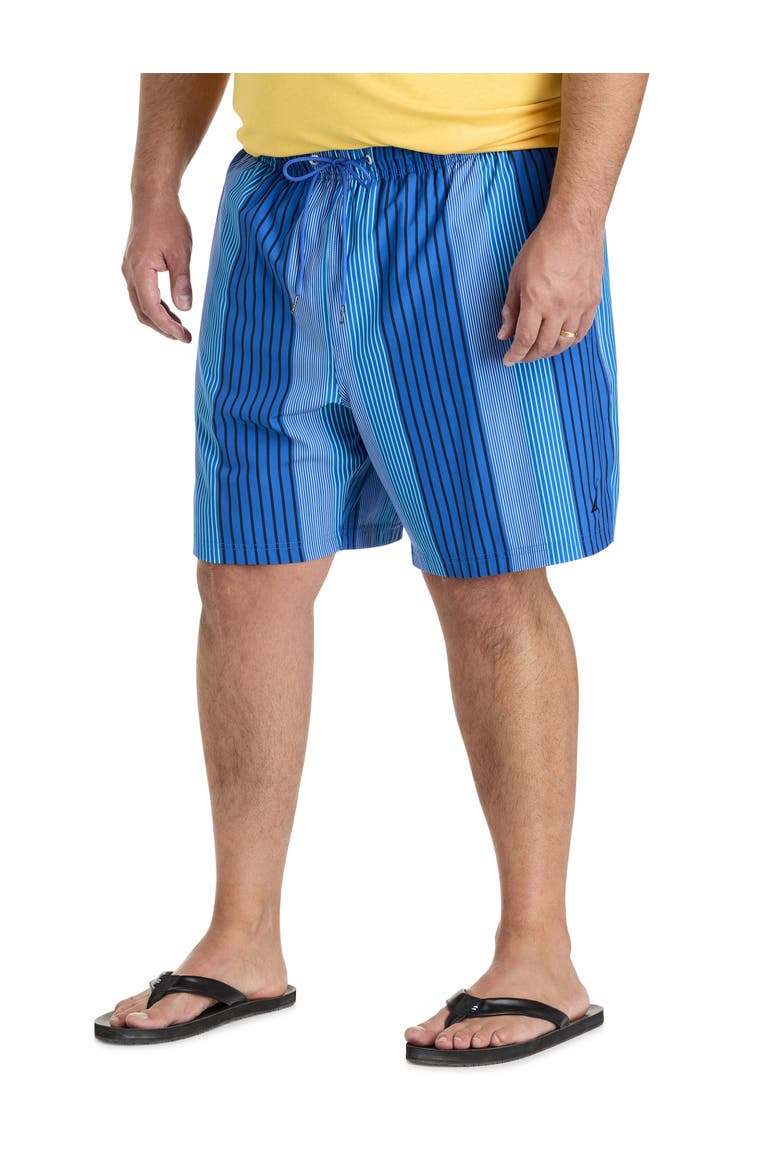 Big & Tall Vertical Stripe Swim Trunks, Main, color, OLYMPICBLU