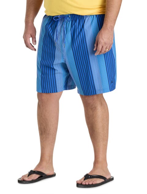 Big & Tall Vertical Stripe Swim Trunks
