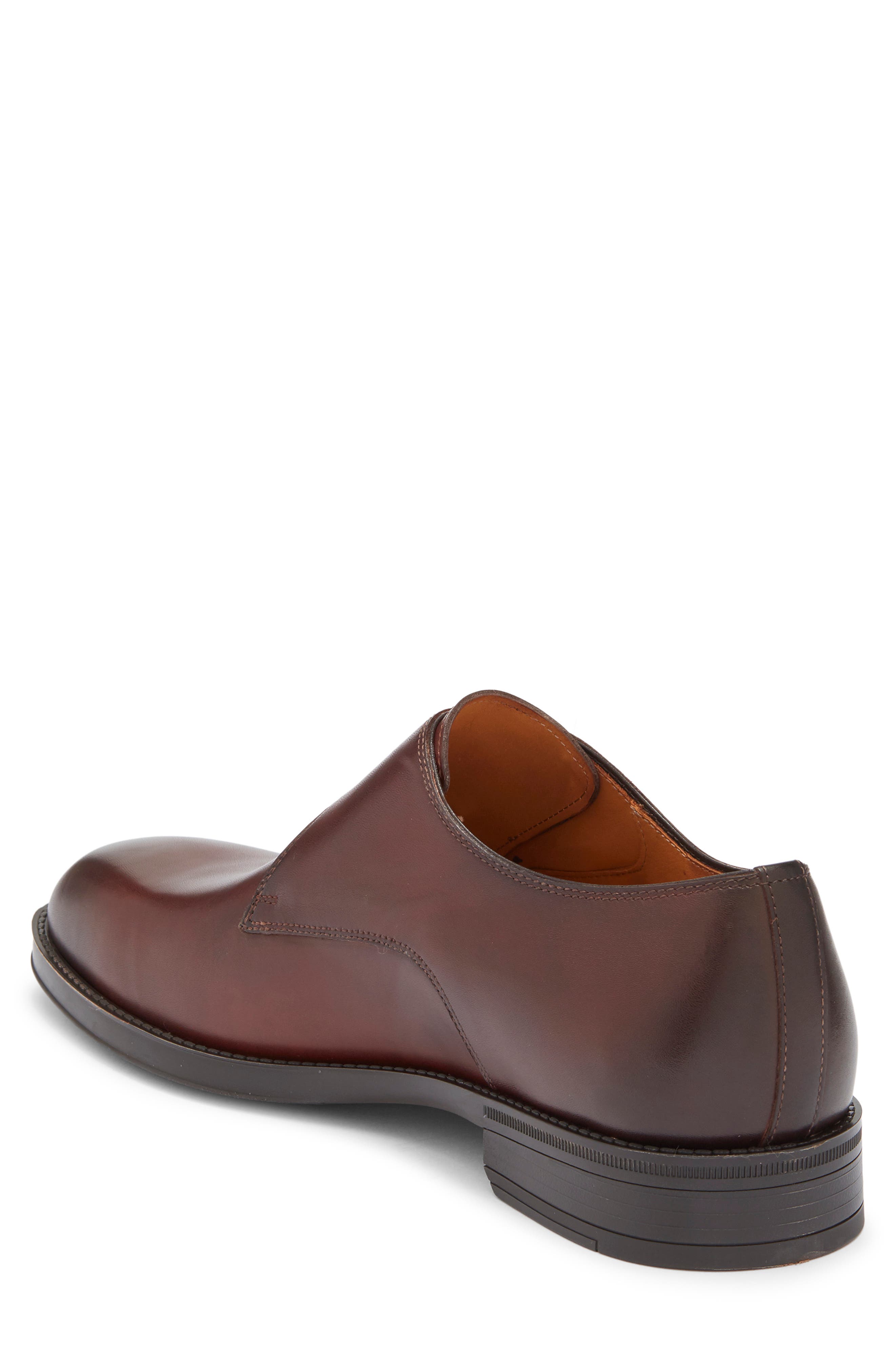 Magnanni Franklyn Monk Strap Shoe, Alternate, color, Mid Brown