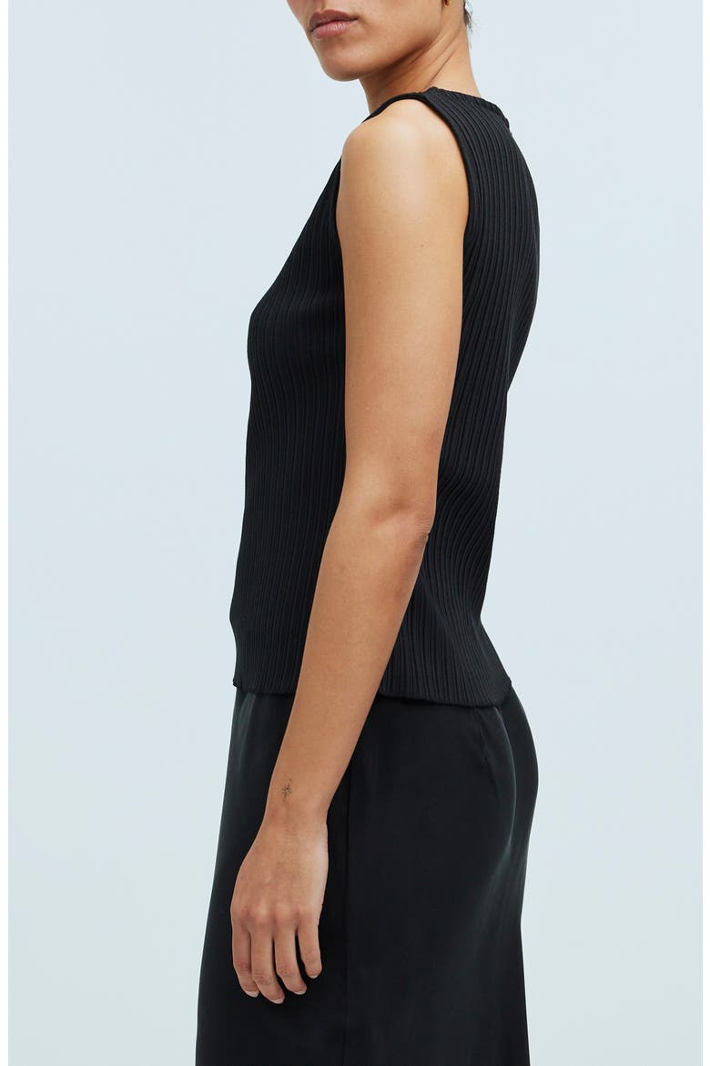 Rib Boat Neck Tank, Alternate, color, TRUE BLACK