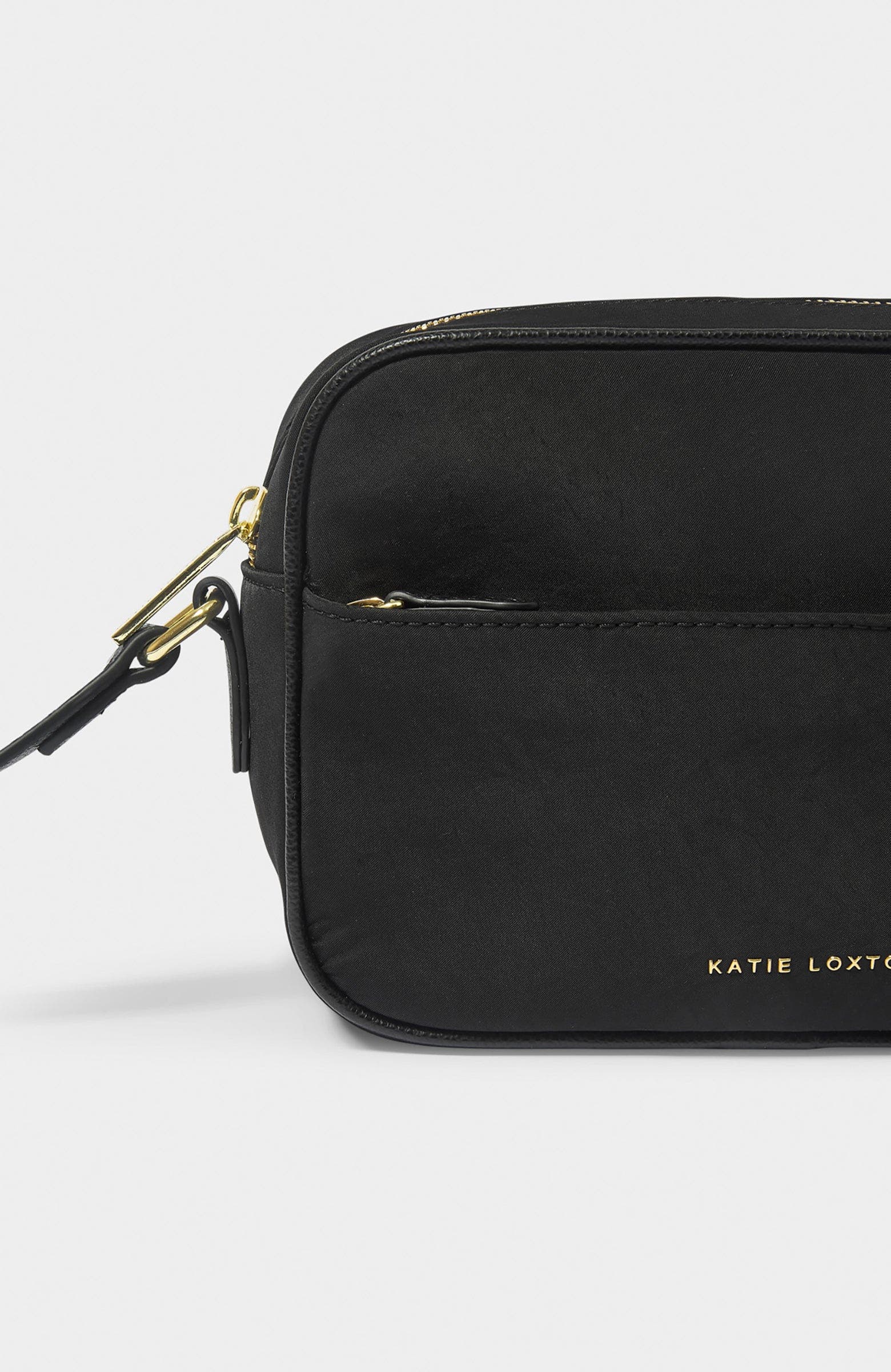Katie Loxton Nylon-Luxe Crossbody Bag, Alternate, color, Black