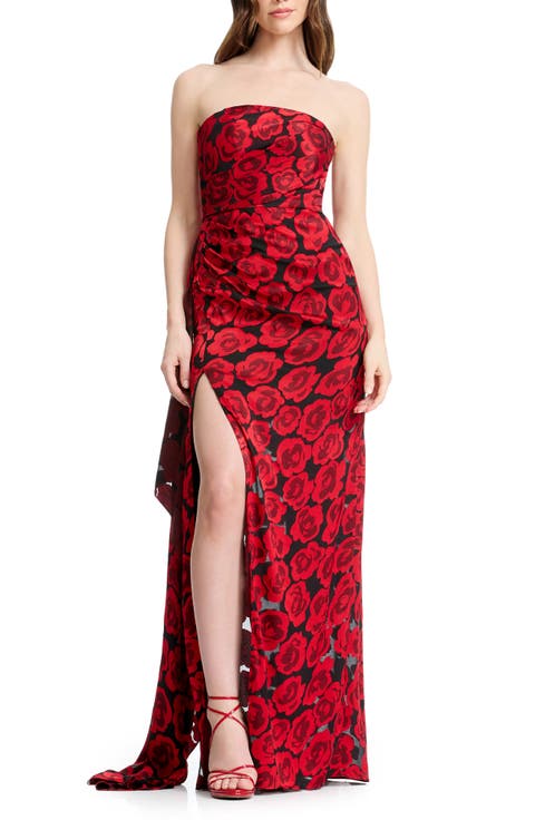Lulu Floral Strapless Gown