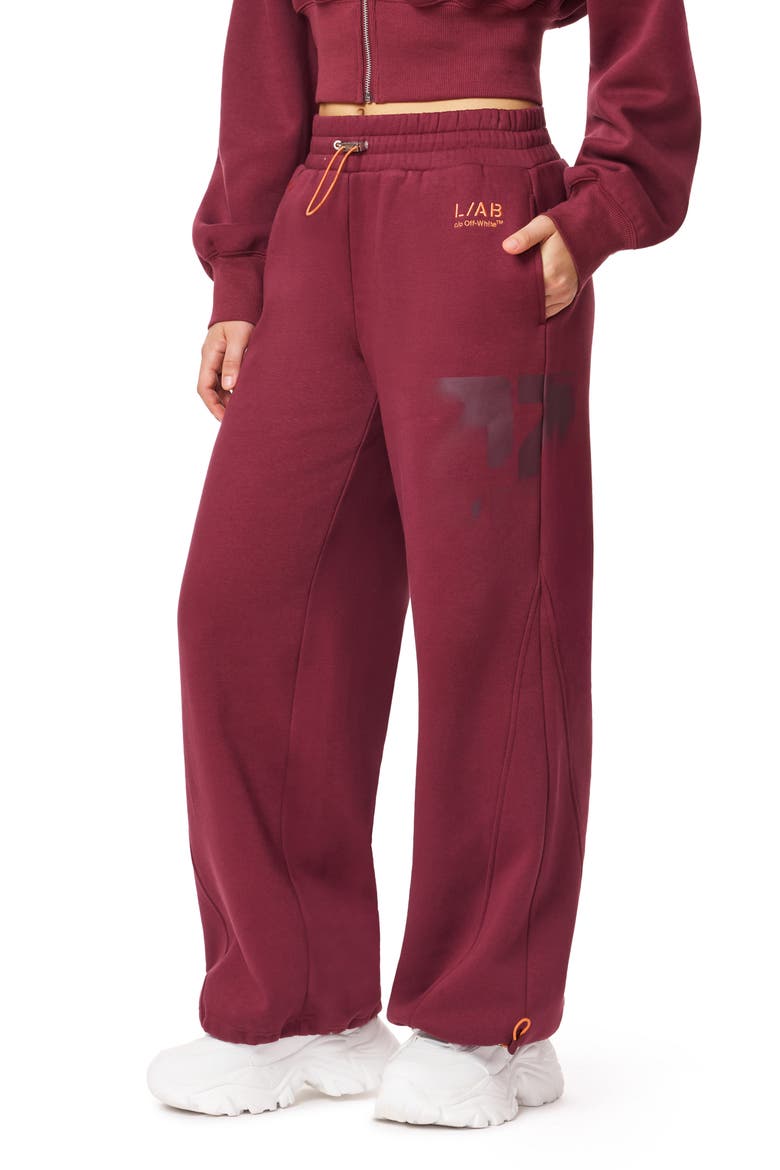 Bungee Wide Leg Sweatpants, Alternate, color, BURGUNDY