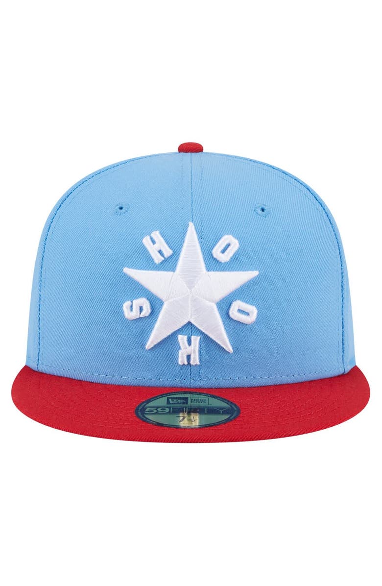 New Era Men's New Era Light Blue Corpus Christi Hooks Authentic Collection 59FIFTY Fitted Hat, Alternate, color, Light Blue