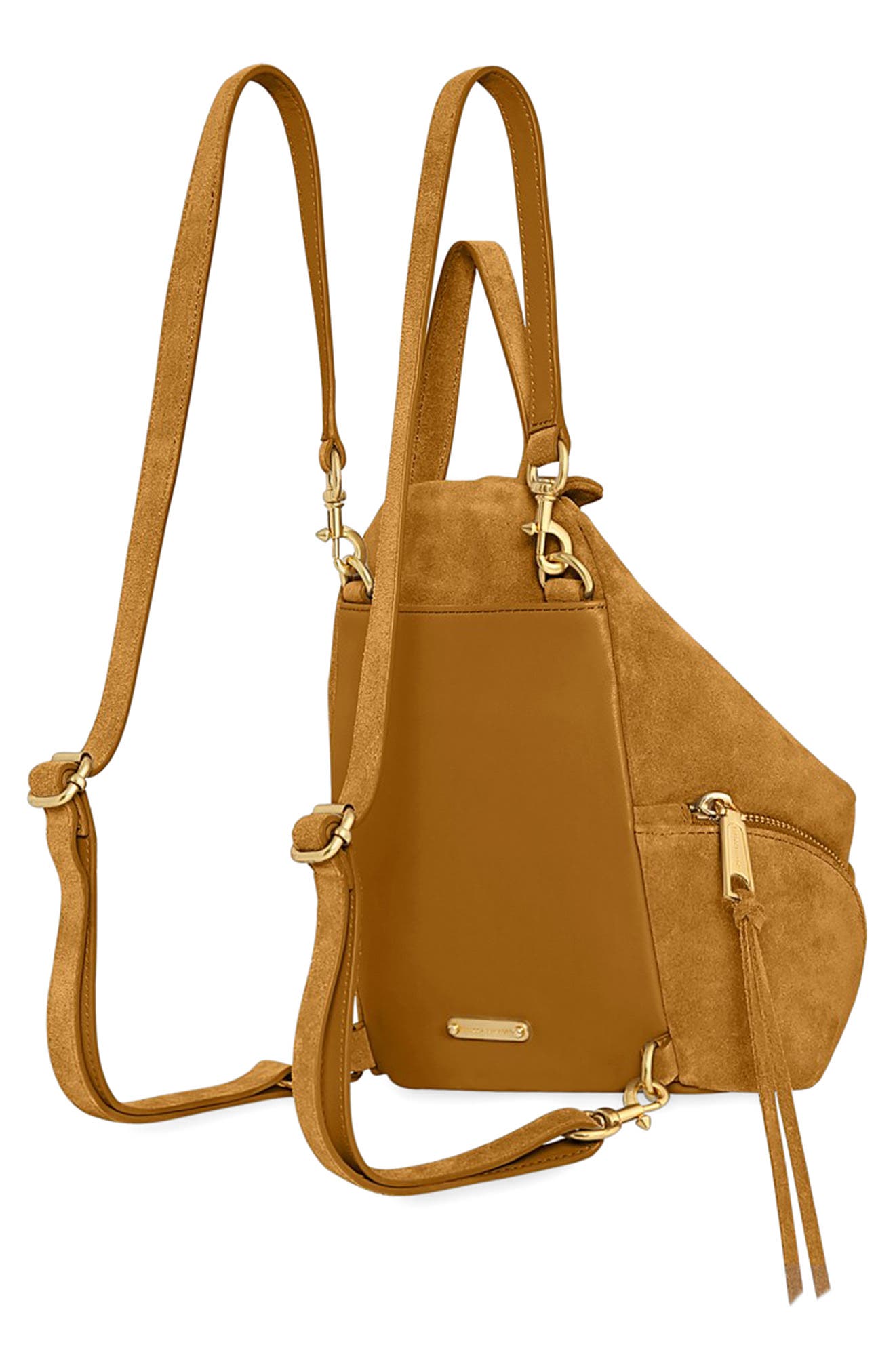 Rebecca Minkoff Convertible Mini Julian Backpack, Alternate, color, Oro