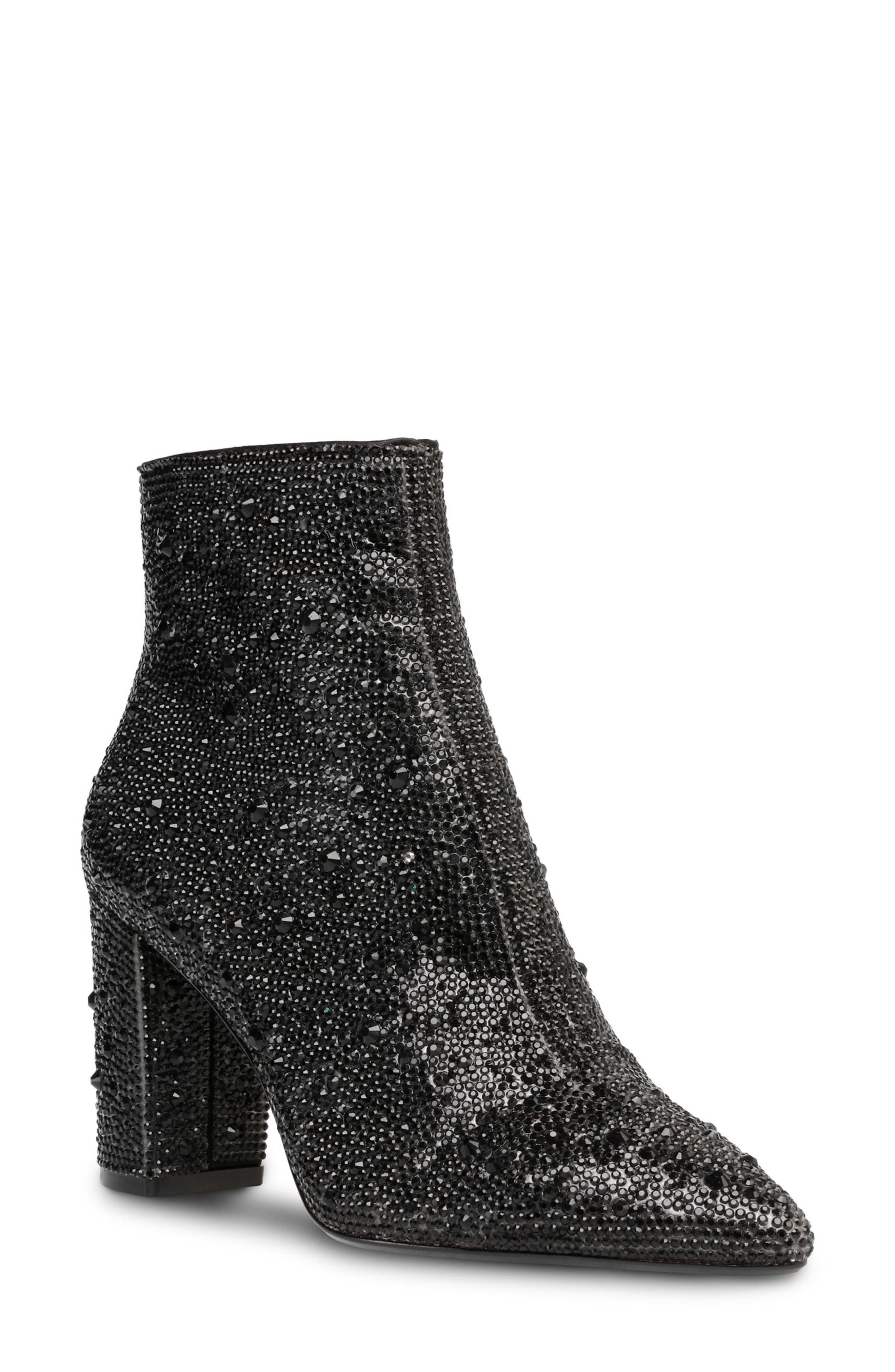Betsey Johnson Cady Crystal Pavé Bootie, Main, color, 