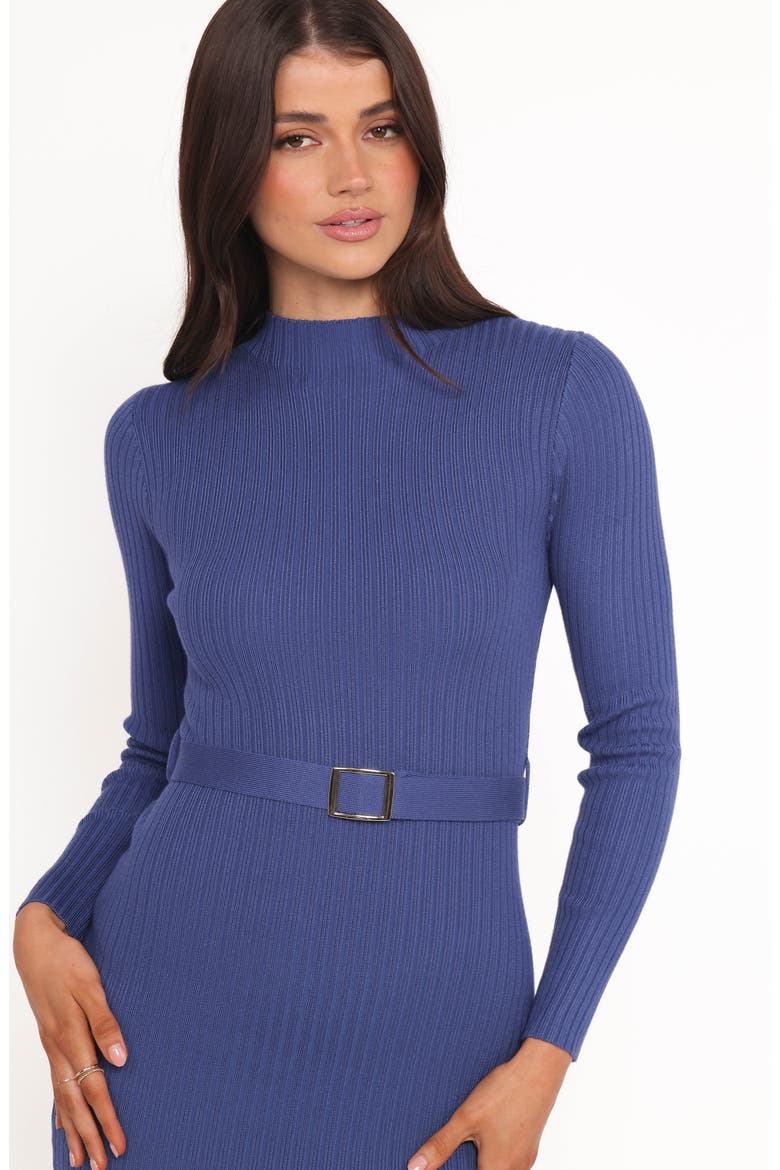 Wilda Long Sleeve Minidress, Alternate, color, NAVY