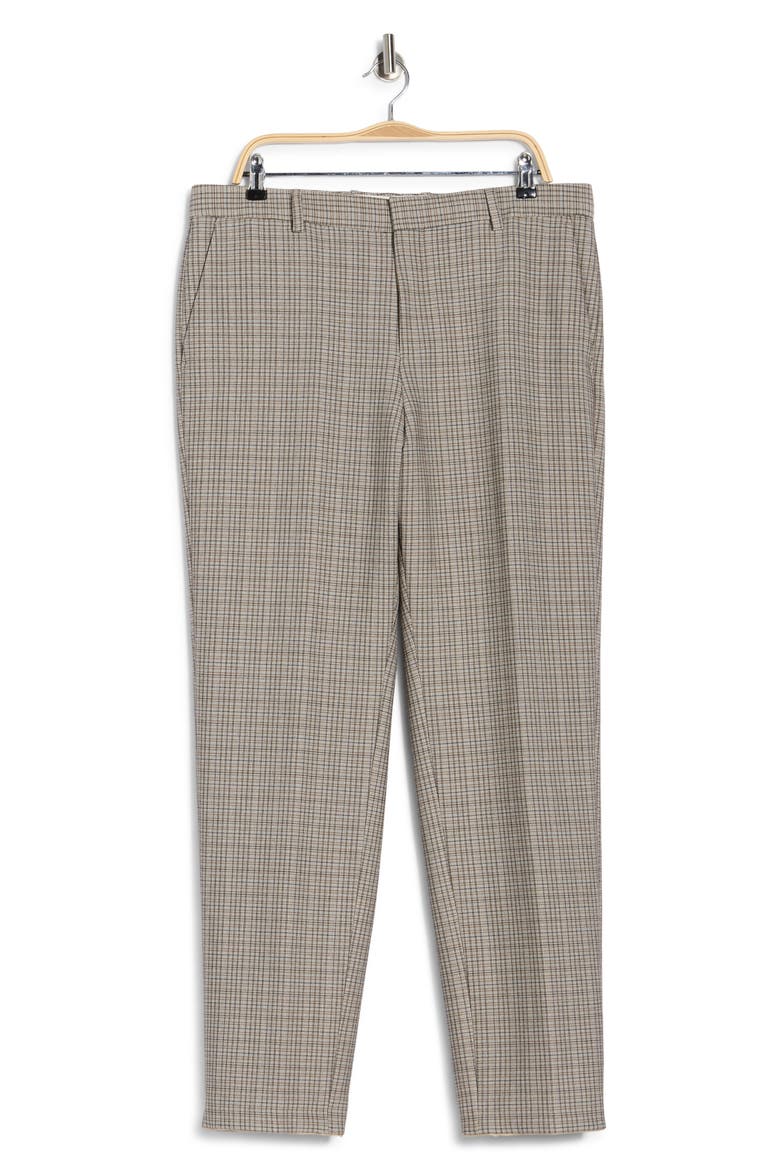 Peter Flat Front Stretch Dress Pants, Main, color, MEDIUM BEIGE