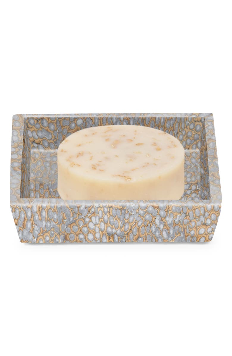 PIGEON AND POODLE Callas Soap Dish, Main, color, Silver