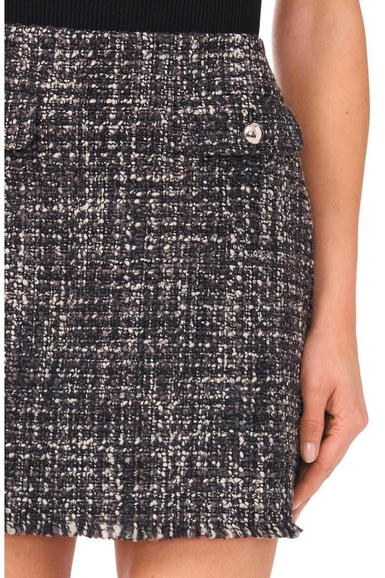 Tweed A-Line Miniskirt, Alternate, color, CHARCOAL