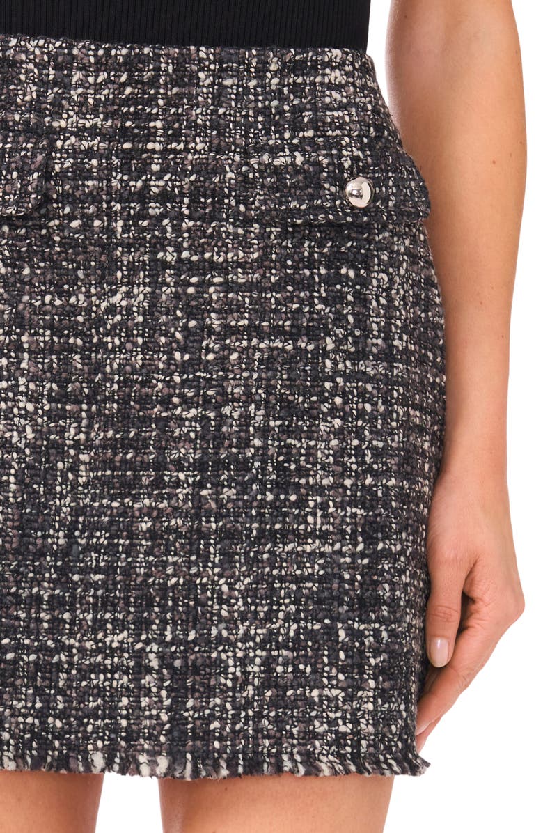 Ted Baker Tweed A-Line Miniskirt, Alternate, color, Charcoal