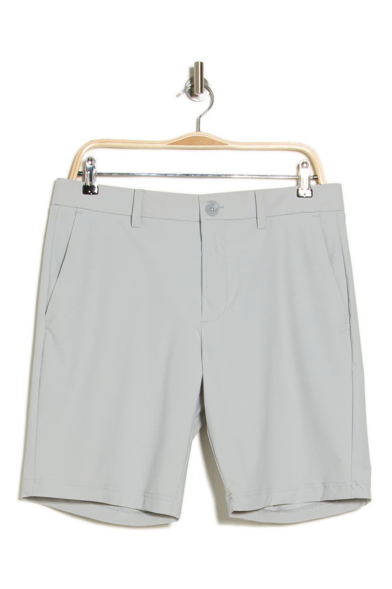 9" Flat Front Golf Shorts, Alternate, color, HIGH RISE
