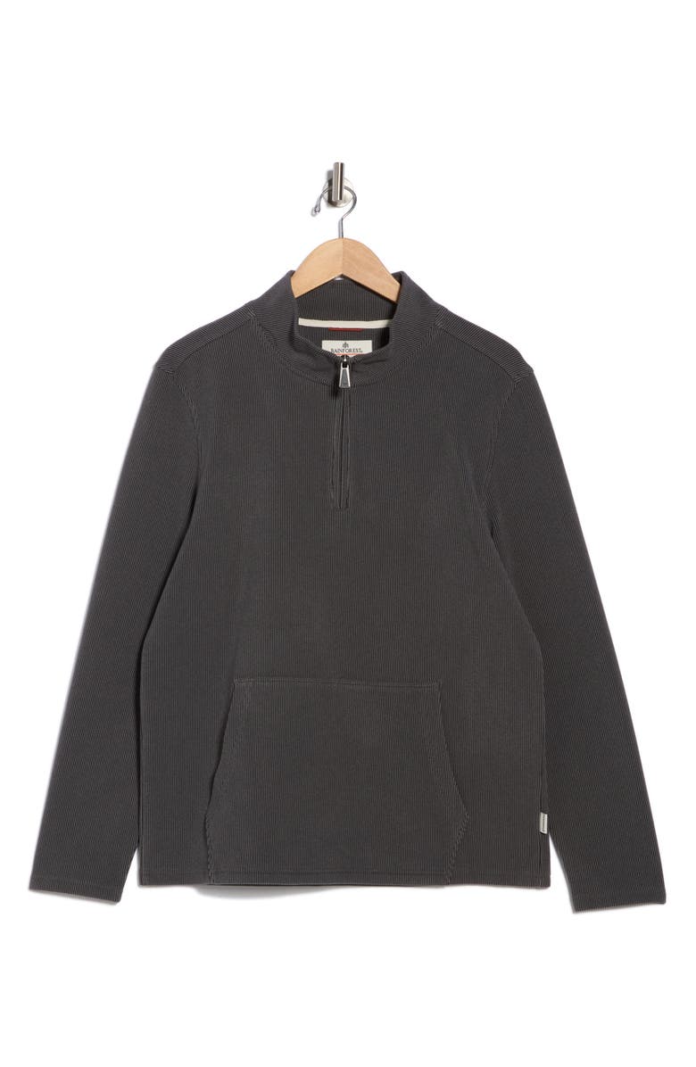 Rainforest Catalina Hills Stripe Quarter Zip Pullover, Alternate, color, Iron Gate