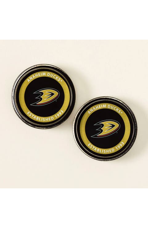 NHL Puck-Shaped Glass Coaster Set