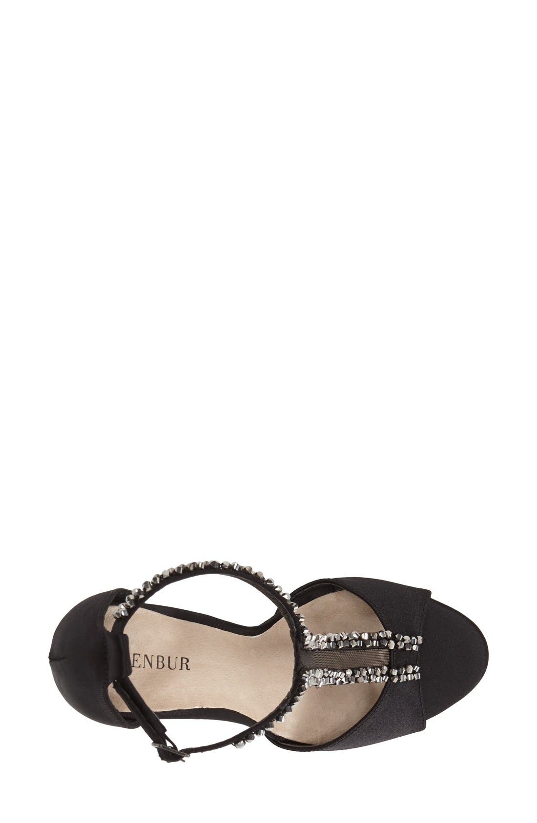 'Albunol' T-Strap Sandal, Alternate, color, BLACK