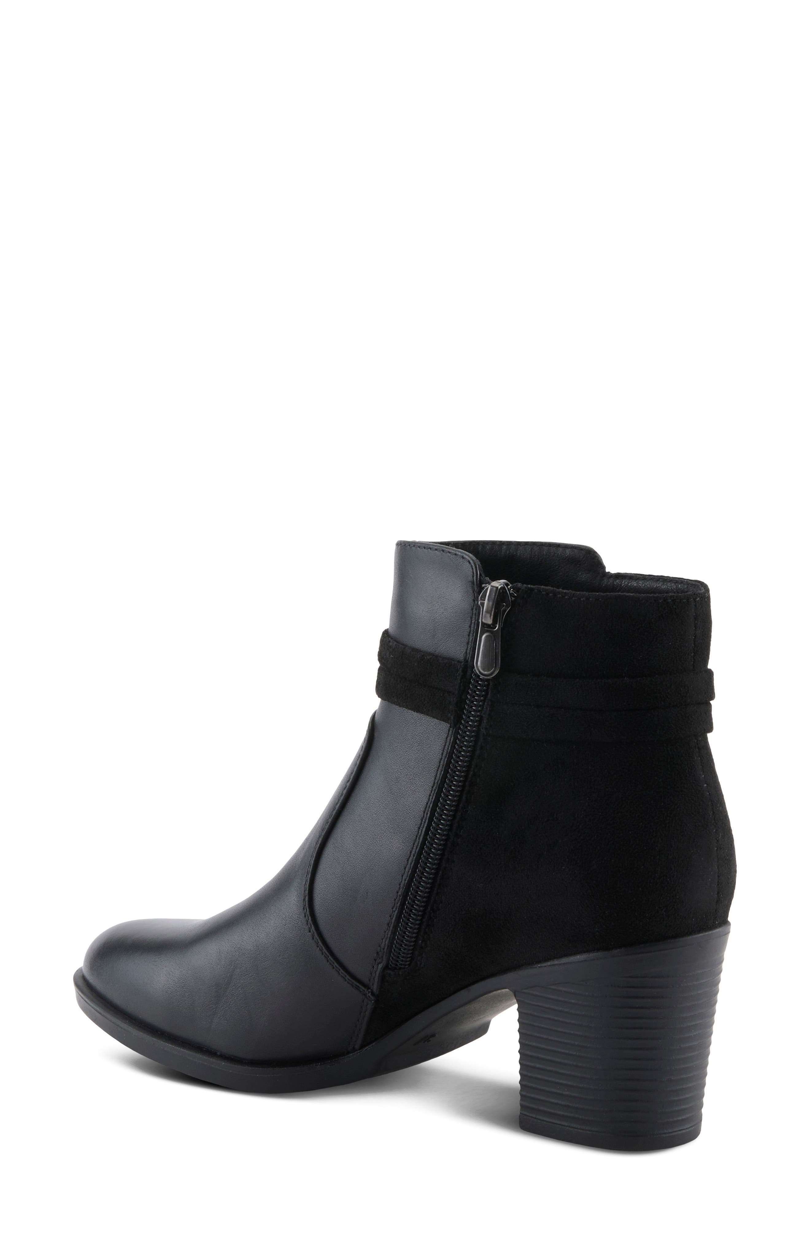 Doriax Leather Bootie, Alternate, color, BLACK