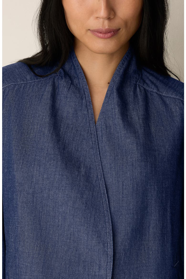 Organic Cotton Curved Front Jacket, Alternate, color, DARK INDIGO