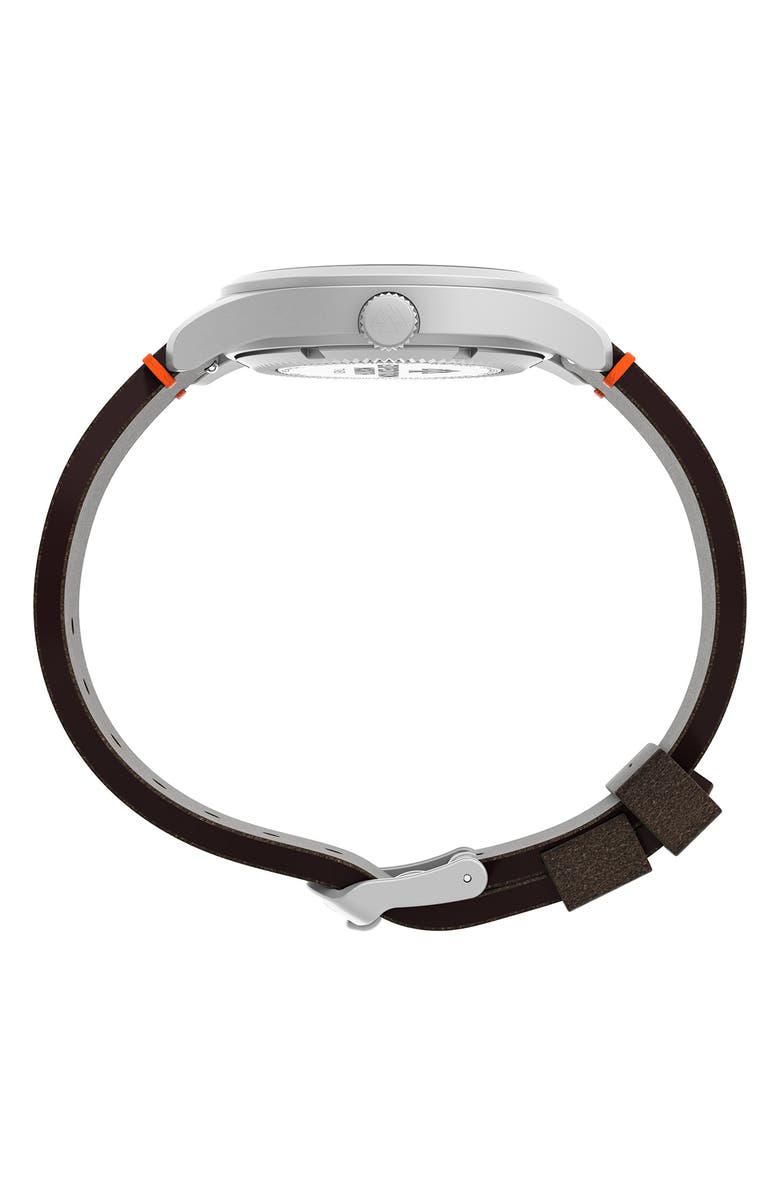 Timex<sup>®</sup> Expedition North<sup>®</sup> Field Mechanical Leather Strap Watch, 38mm, Alternate, color,