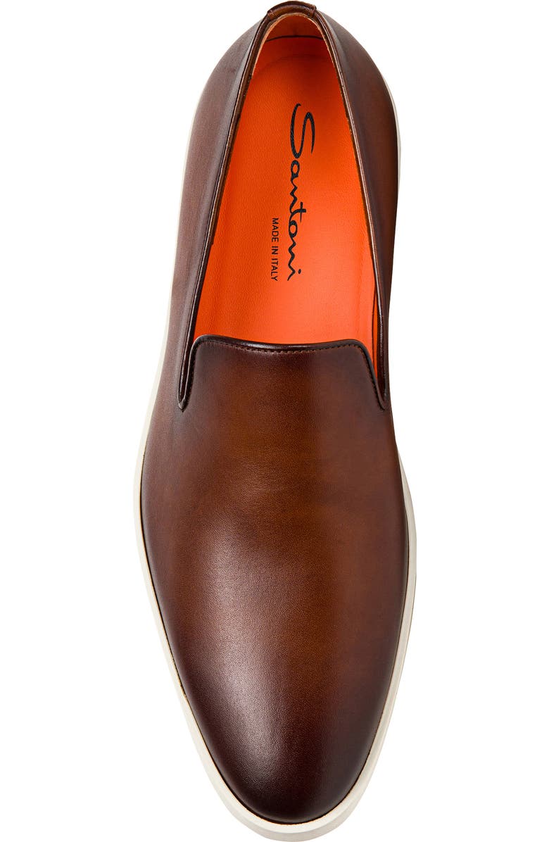 Santoni Pancia Slip-On Sneaker, Alternate, color, Brown