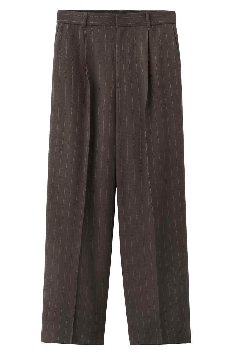 MANGO Pleated Pinstripe Suit Pants, Alternate, color, 