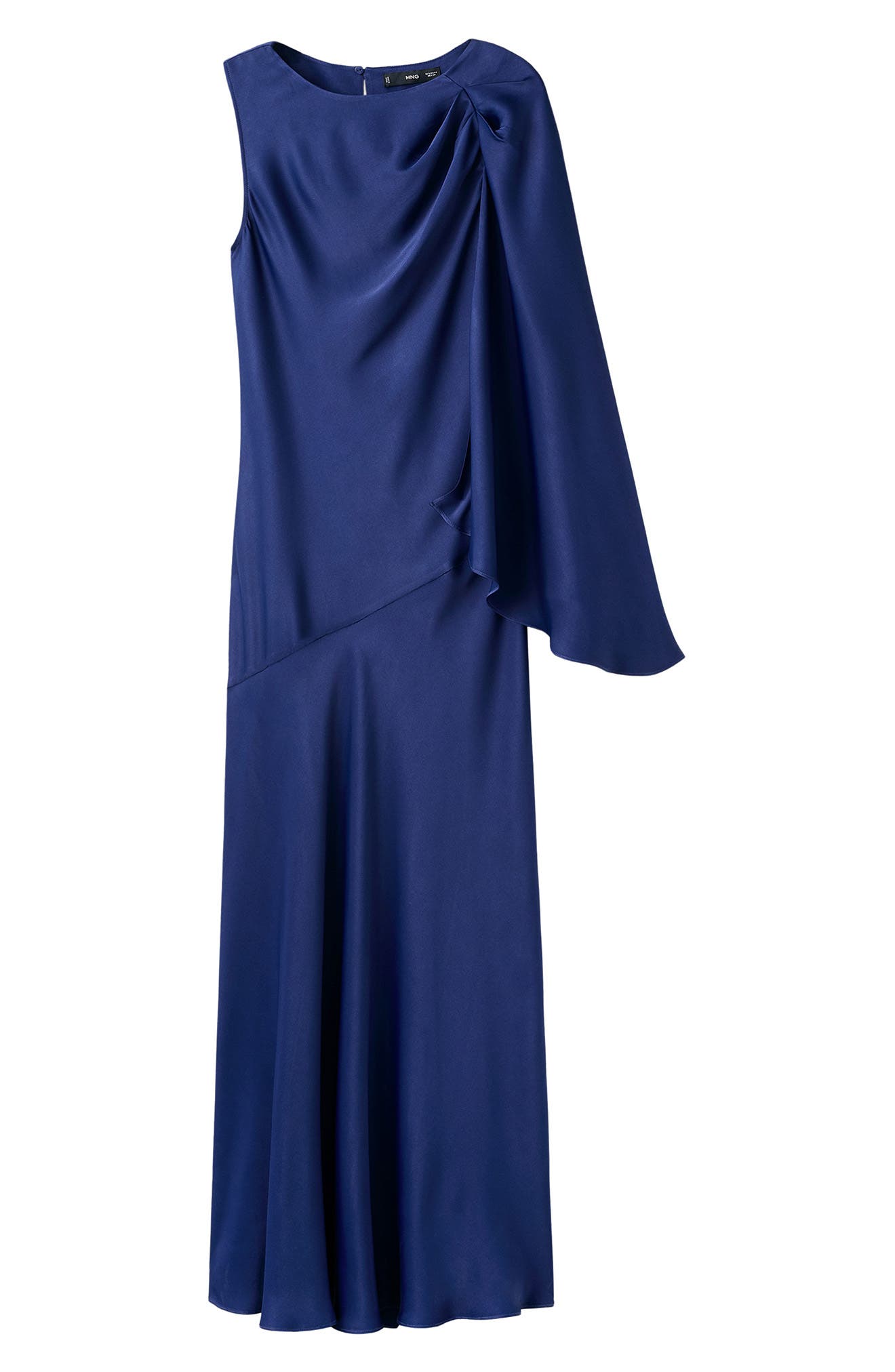 MANGO Asymmetric Satin Maxi Dress
