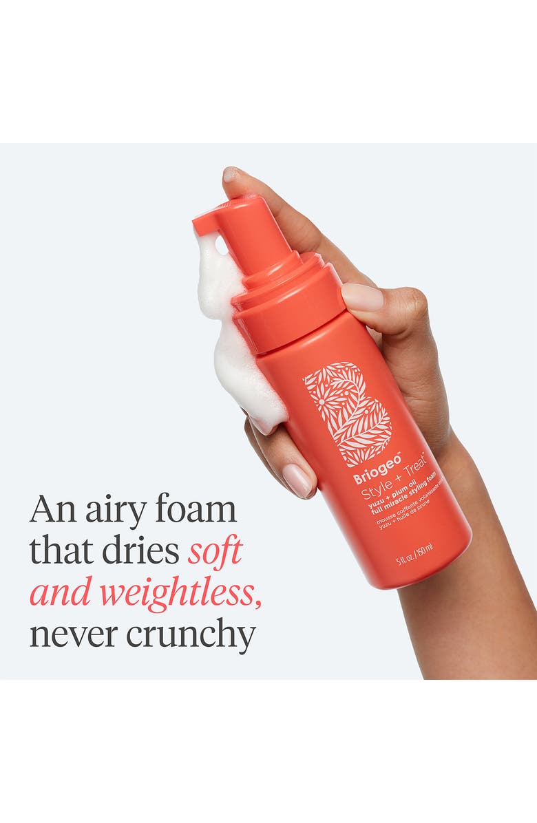 Briogeo Style + Treat Yuzu + Plum Oil Hair Styling Texture Foam, Alternate, color, 