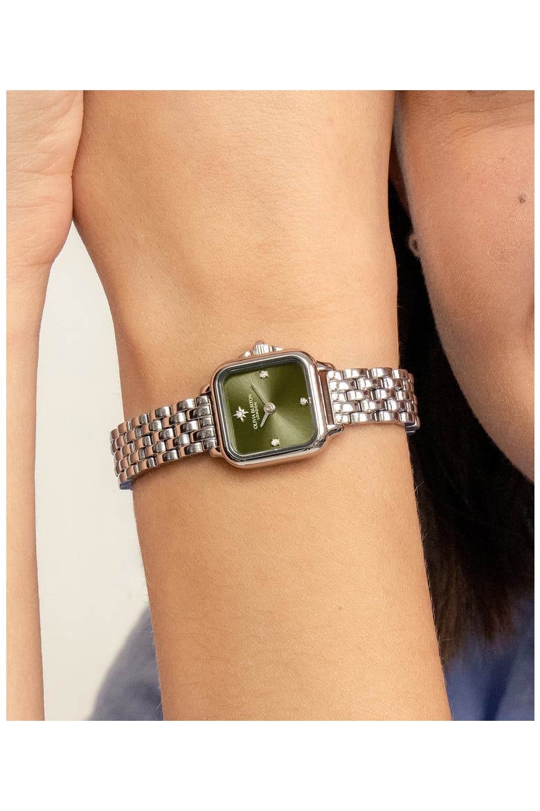Mini Grosvenor Bracelet Watch, 20mm, Alternate, color, GREEN