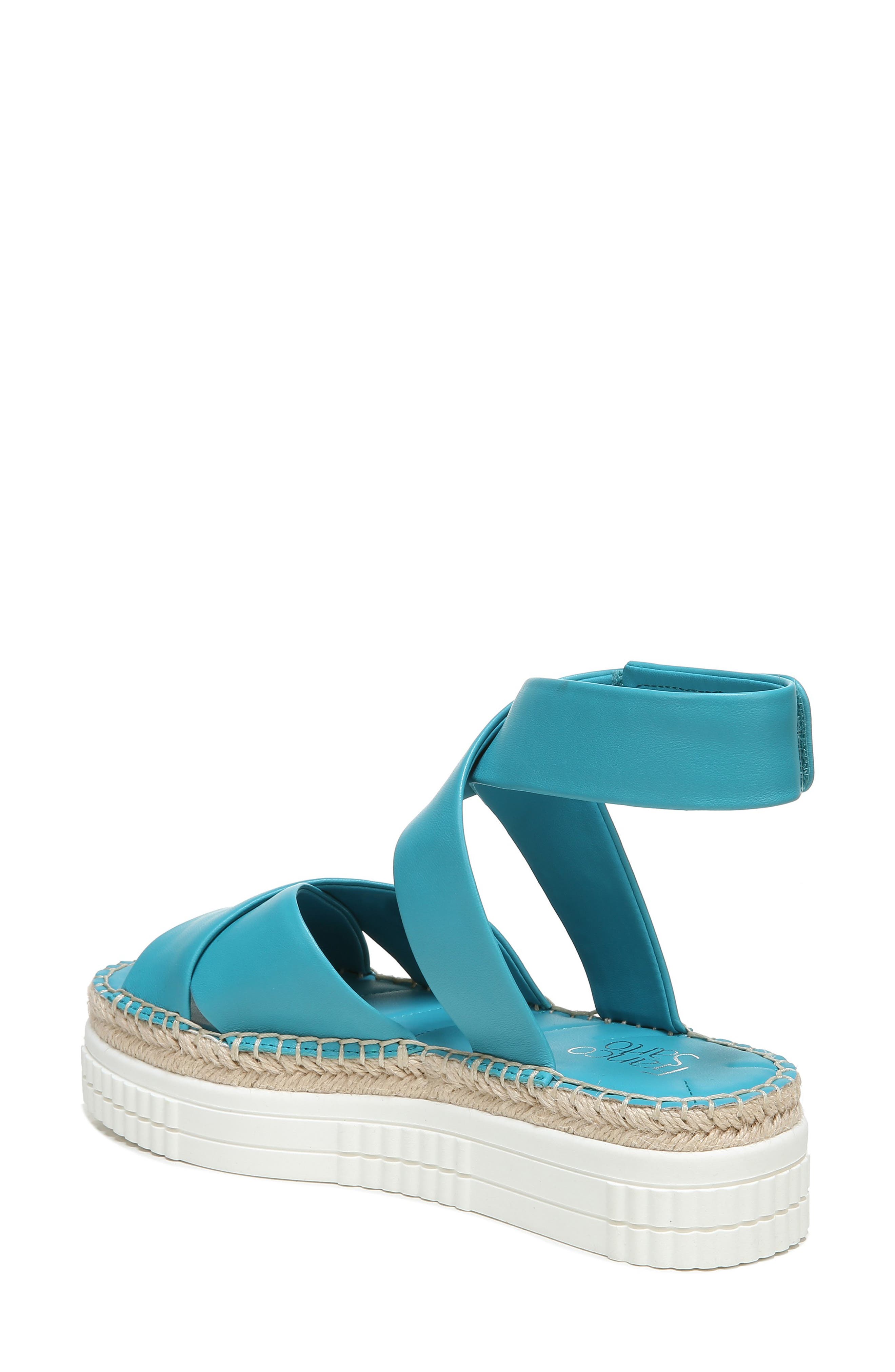 Brock Platform Sandal, Alternate, color, TEAL LEATHER