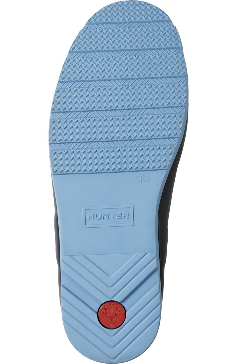 Hunter Play Short Faux Shearling Lined Waterproof Rain Boot, Alternate, color, Hunter Navy