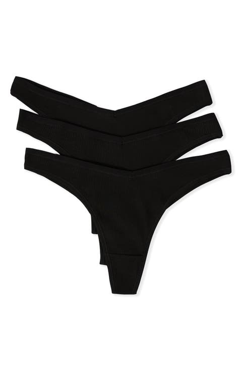 3-Pack Rib Thongs