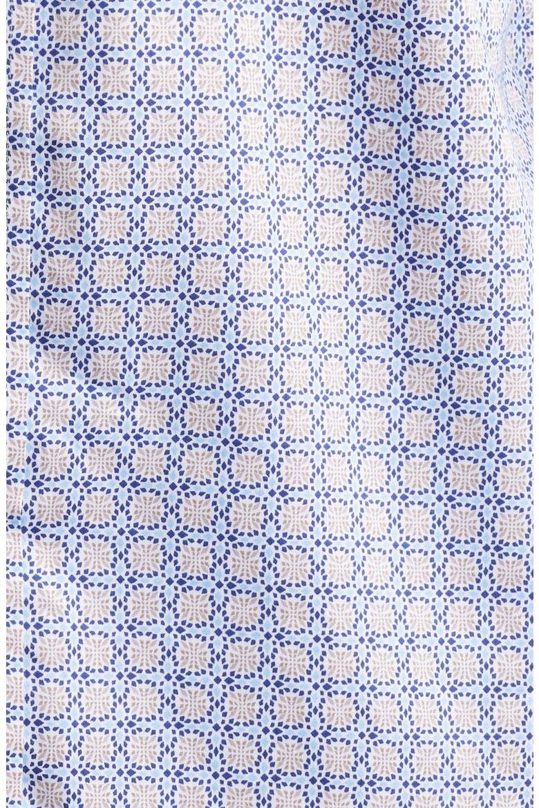Tile Print Button-Up Shirt, Alternate, color, LIGHT BLUE