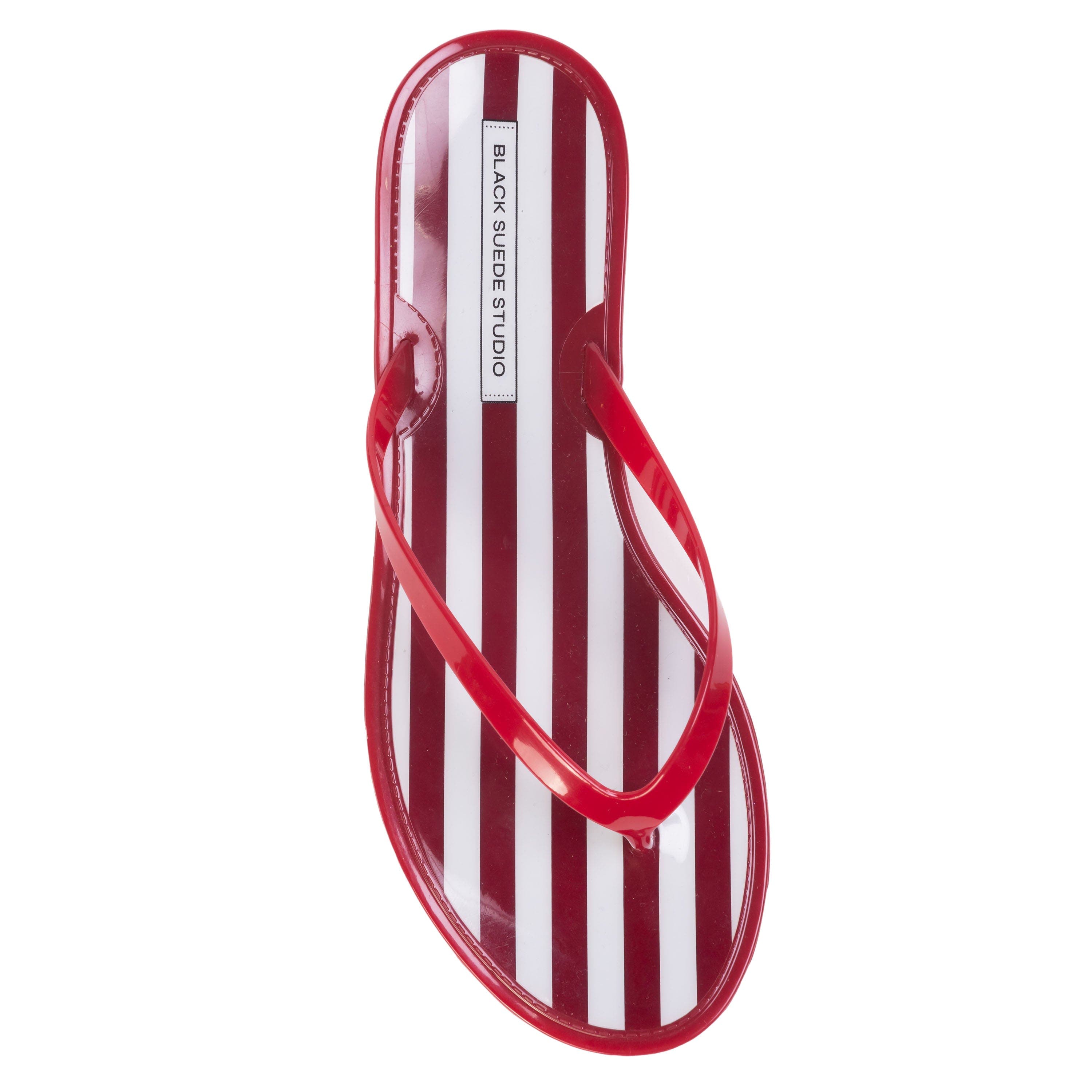 Crystal Stripe Flip Flop, Alternate, color, Red Stripe PVC