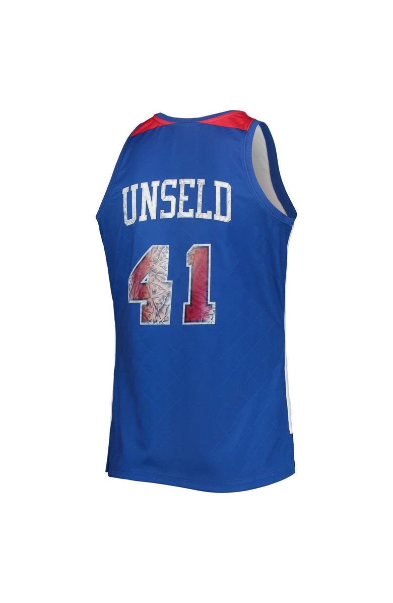 Mitchell & Ness Men's Mitchell & Ness Wes Unseld Blue Washington Bullets 1977/78 Hardwood Classics NBA 75th Anniversary Diamond Swingman Jersey, Alternate, color, 