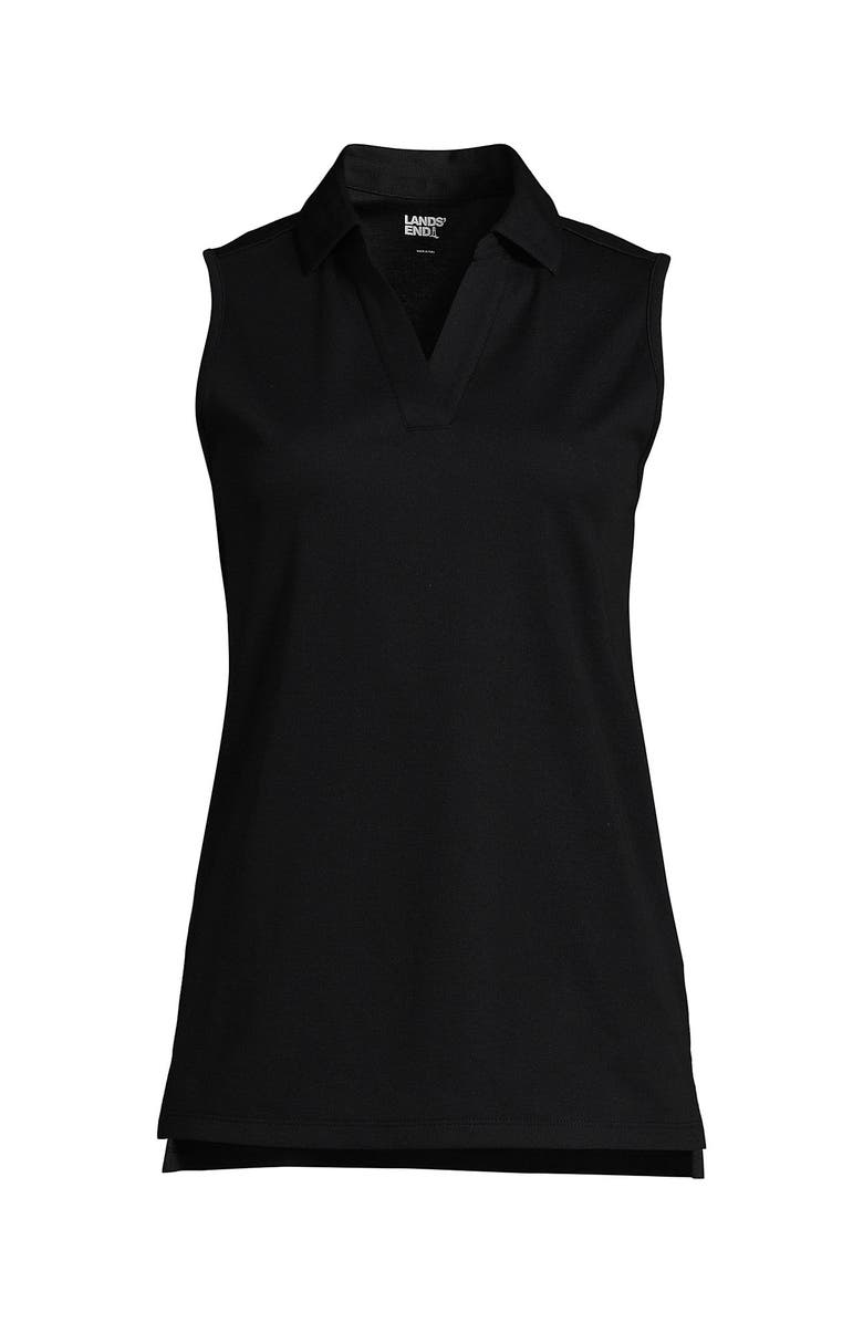 Lands' End Performance Pique Polo, Alternate, color, Black