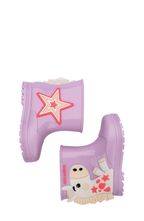 Mini Melissa Welly Wonderland Boot In Purple