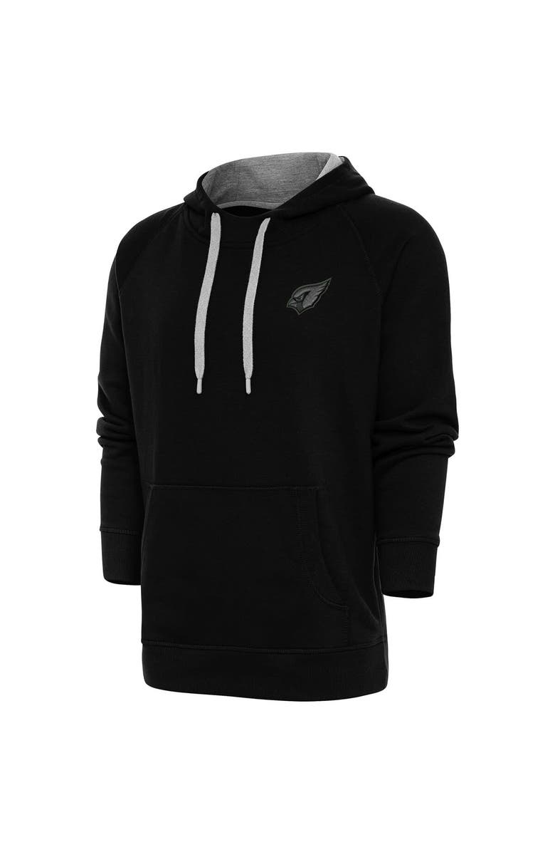 ANTIGUA Men's Antigua Black Arizona Cardinals Tonal Logo Victory Pullover Hoodie, Main, color, 