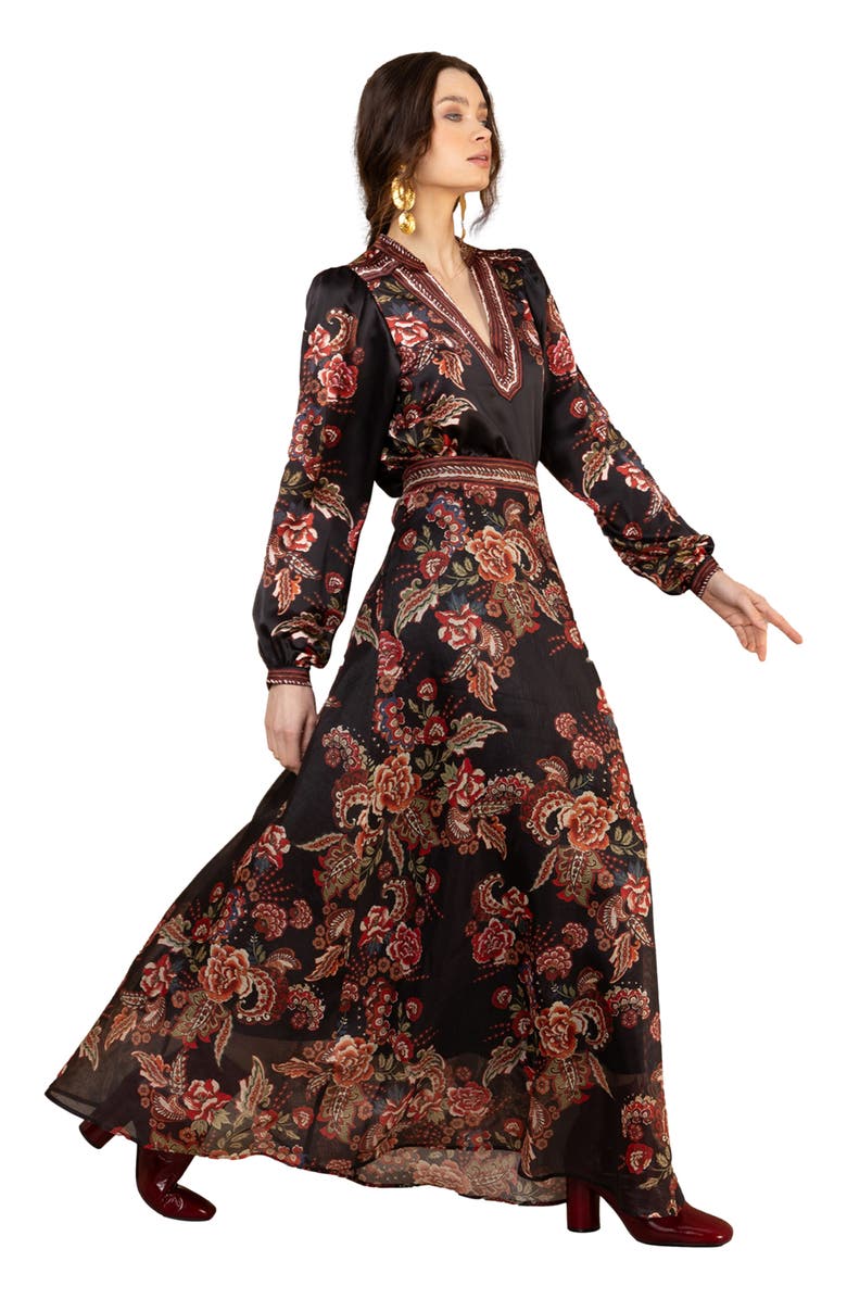 Hale Bob Araceli Organza Skirt, Alternate, color, Black